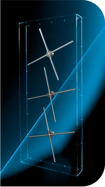 Module HoloAI équipé de trois hélices holographiques